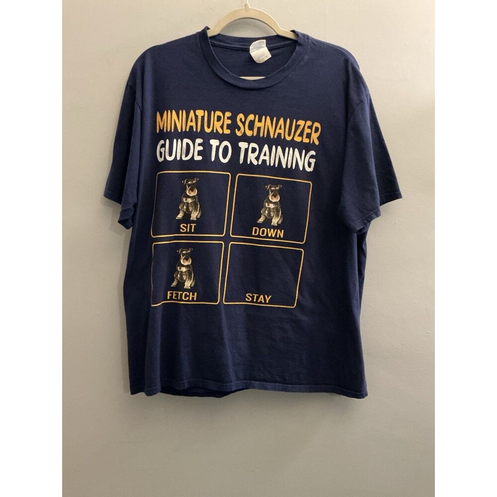 Miniature Schnauzer Guide to Training Funny Dog Graphic T Shirt Men’s XL